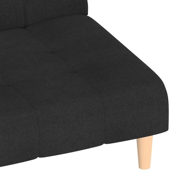 vidaXL Bäddsoffa 2-sits svart tyg