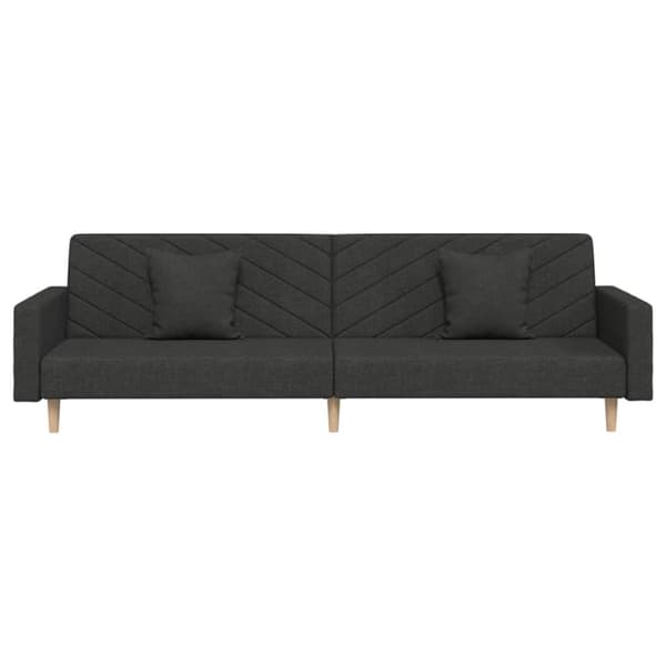 vidaXL 2-personers sovesofa med 2 puder stof sort