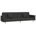 Miniatyrbillede 2 af 11: vidaXL 2-personers sovesofa med 2 puder stof sort