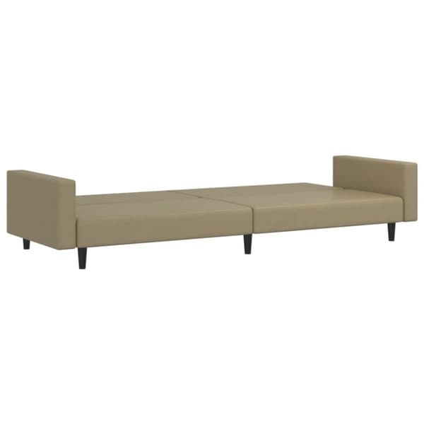 vidaXL Bäddsoffa 2-sits cappuccino konstläder