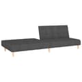 Miniatyrbillede 5 af 11: vidaXL 2-personers sovesofa stof mørkegrå