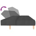 Miniatyrbillede 8 af 11: vidaXL 2-personers sovesofa stof mørkegrå