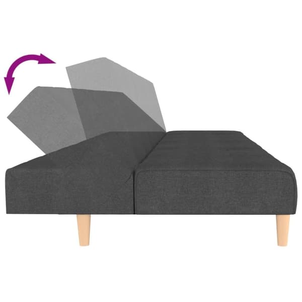vidaXL 2-personers sovesofa stof mørkegrå