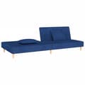 Miniatyrbillede 4 af 11: vidaXL 2-personers sovesofa med 2 puder stof blå