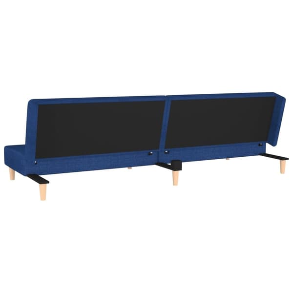 vidaXL 2-personers sovesofa med 2 puder stof blå