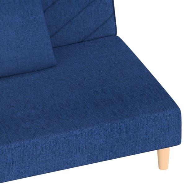 vidaXL 2-personers sovesofa med 2 puder stof blå