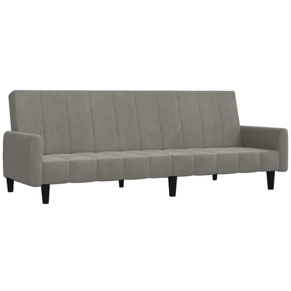 vidaXL 2-personers sovesofa fløjl lysegrå
