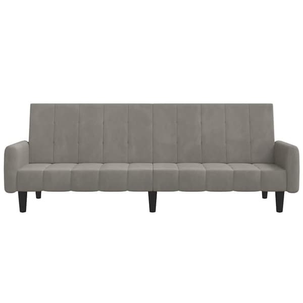 vidaXL 2-personers sovesofa fløjl lysegrå