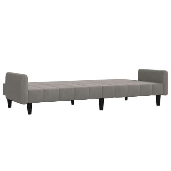 vidaXL 2-personers sovesofa fløjl lysegrå