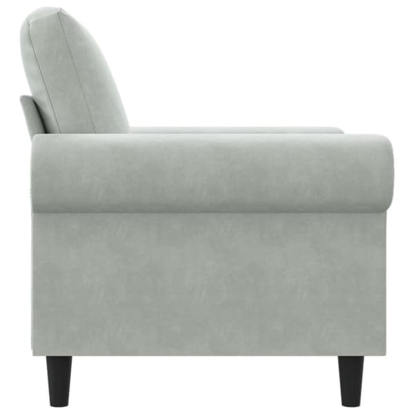 vidaXL lænestol 60 cm velour lysegrå