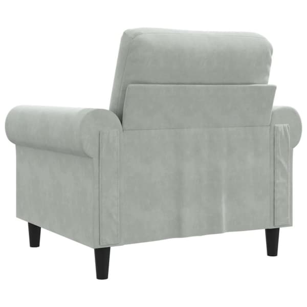 vidaXL lænestol 60 cm velour lysegrå