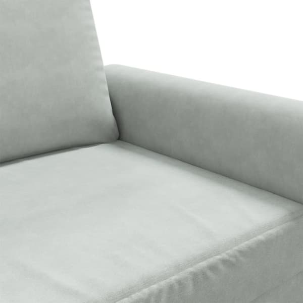 vidaXL lænestol 60 cm velour lysegrå