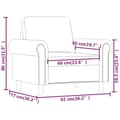 Miniatyrbillede 10 af 10: vidaXL lænestol 60 cm velour lysegrå