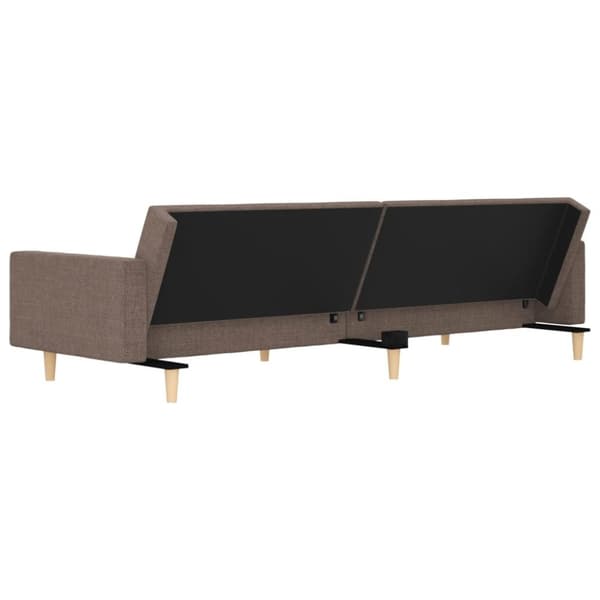 vidaXL 2-personers sovesofa med 2 puder stof gråbrun