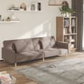 Miniatyrbillede 11 af 11: vidaXL 2-personers sovesofa med 2 puder stof gråbrun