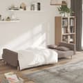 Miniatyrbillede 2 af 11: vidaXL 2-personers sovesofa med 2 puder stof gråbrun