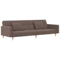 Miniatyrbillede 1 af 11: vidaXL 2-personers sovesofa med 2 puder stof gråbrun