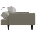 Miniatyrbild 6 av 11: vidaXL Bäddsoffa 2-sits ljusgrå sammet