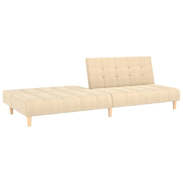 vidaXL 2-personers sovesofa stof cremefarvet