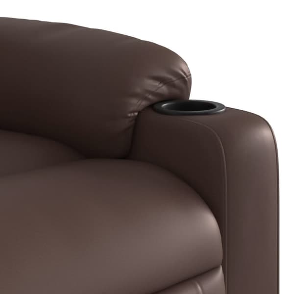 vidaXL Massagefåtölj brun konstläder
