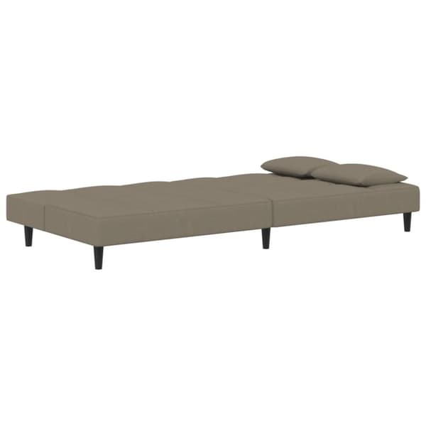 vidaXL 2-personers sovesofa med 2 puder velour lysegrå