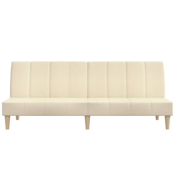 vidaXL 2-personers sovesofa stof cremefarvet