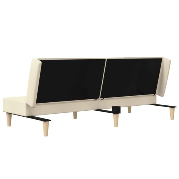 vidaXL 2-personers sovesofa stof cremefarvet