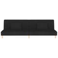 Miniatyrbillede 3 af 11: vidaXL 2-personers sovesofa med 2 puder stof sort