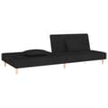 Miniatyrbillede 4 af 11: vidaXL 2-personers sovesofa med 2 puder stof sort