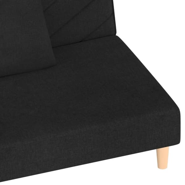 vidaXL 2-personers sovesofa med 2 puder stof sort