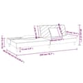 Miniatyrbillede 10 af 11: vidaXL 2-personers sovesofa med 2 puder stof sort
