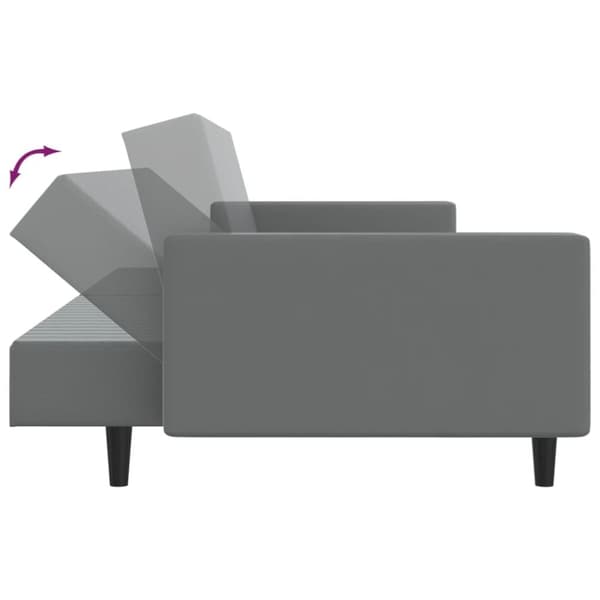 vidaXL 2-personers sovesofa kunstlæder grå
