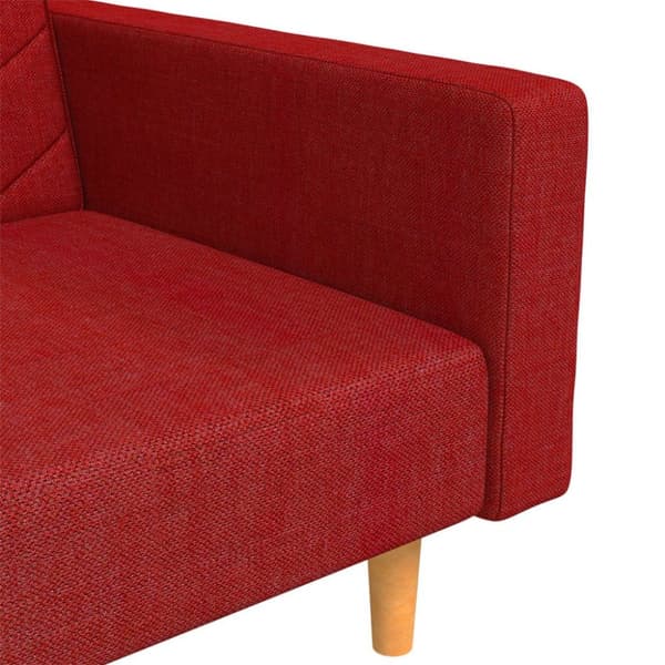 vidaXL 2-personers sovesofa med 2 puder stof vinrød