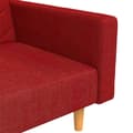 Miniatyrbillede 8 af 11: vidaXL 2-personers sovesofa med 2 puder stof vinrød