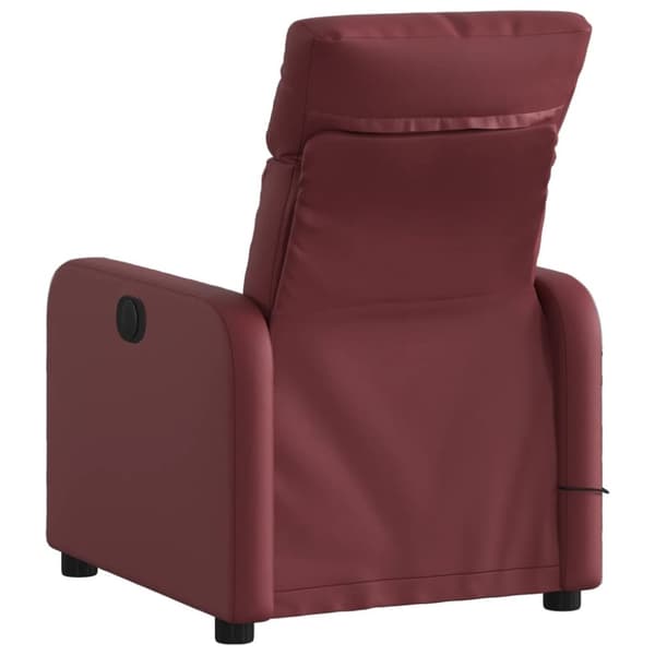 vidaXL Massagefåtölj vinröd konstläder