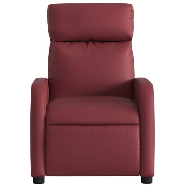vidaXL Massagefåtölj vinröd konstläder