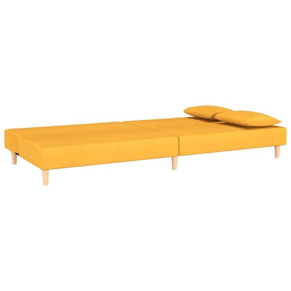 vidaXL 2-personers sovesofa med 2 puder stof gul