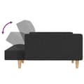 Miniatyrbild 8 av 11: vidaXL Bäddsoffa 2-sits med två kuddar mörkgrå tyg