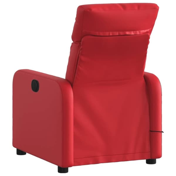 vidaXL Massagefåtölj röd konstläder