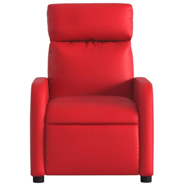 vidaXL Massagefåtölj röd konstläder