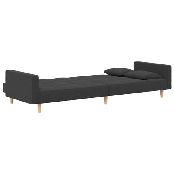 vidaXL 2-personers sovesofa med 2 puder stof mørkegrå