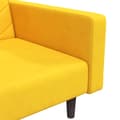 Miniatyrbillede 8 af 11: vidaXL 2-personers sovesofa med 2 puder fløjl gul