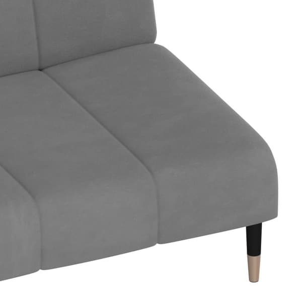 vidaXL 2-personers sovesofa fløjl lysegrå