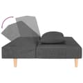 Miniatyrbild 8 av 11: vidaXL Bäddsoffa 2-sits med två kuddar mörkgrå tyg