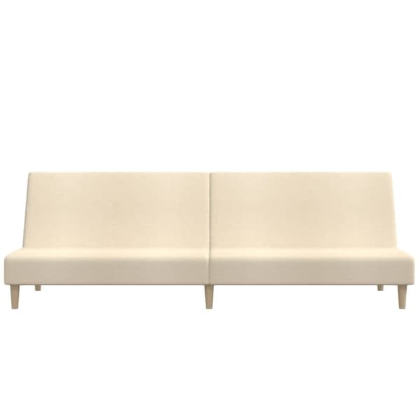 vidaXL 2-personers sovesofa stof cremefarvet