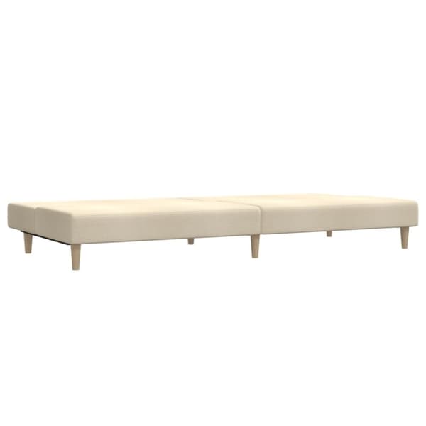 vidaXL 2-personers sovesofa stof cremefarvet