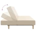 Miniatyrbillede 6 af 11: vidaXL 2-personers sovesofa stof cremefarvet
