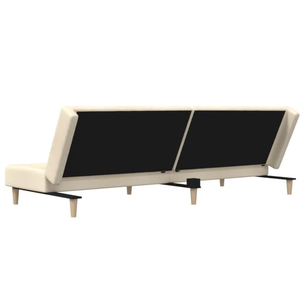 vidaXL 2-personers sovesofa stof cremefarvet