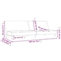 Miniatyrbillede 10 af 11: vidaXL 2-personers sovesofa stof cremefarvet