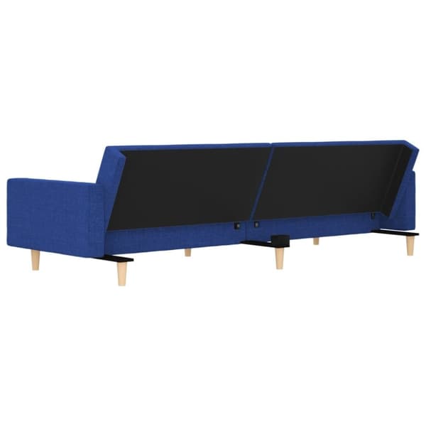 vidaXL 2-personers sovesofa med 2 puder stof blå
